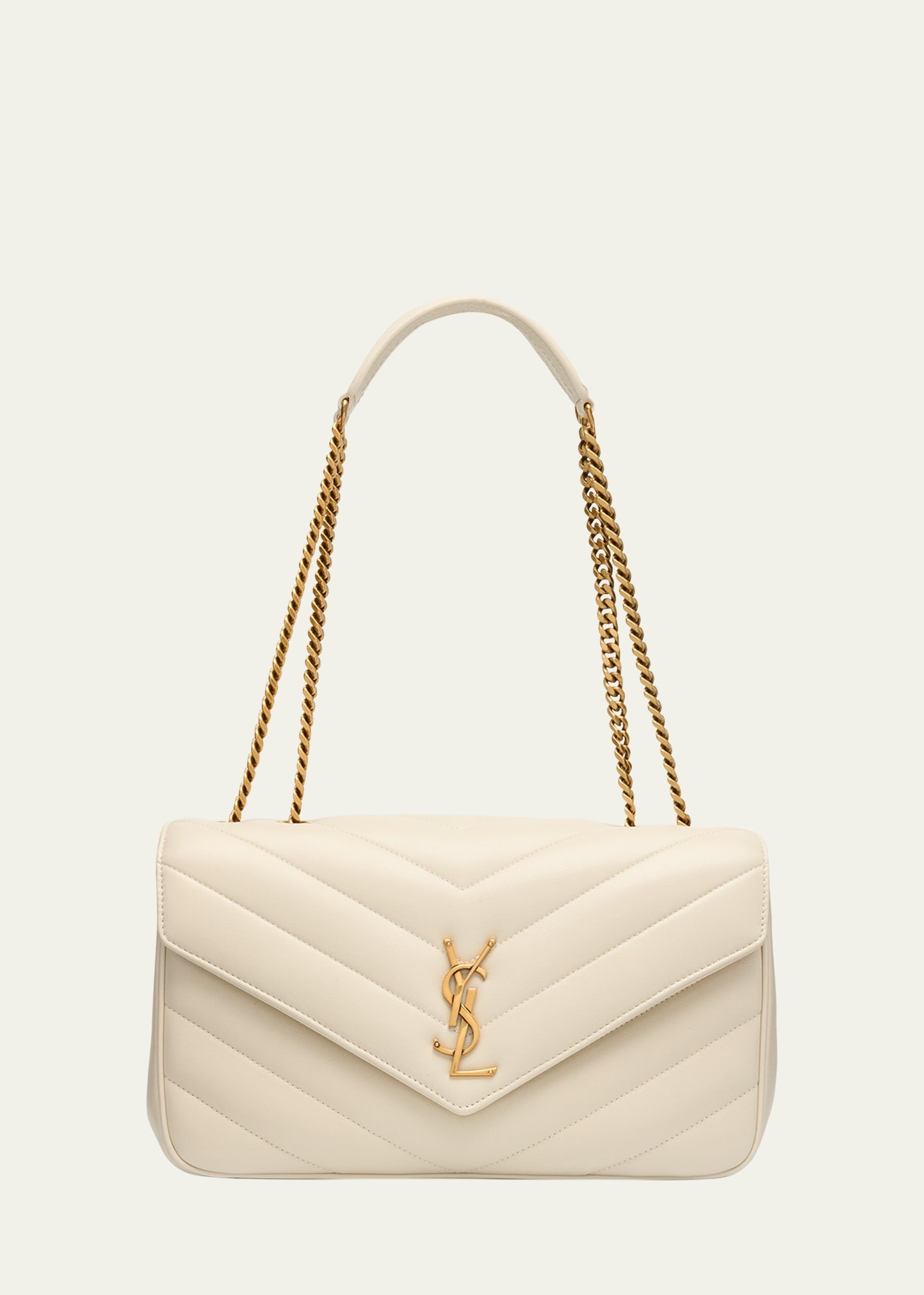 Loulou Medium YSL Chain Shoulder Bag in Quilted Leather - 1