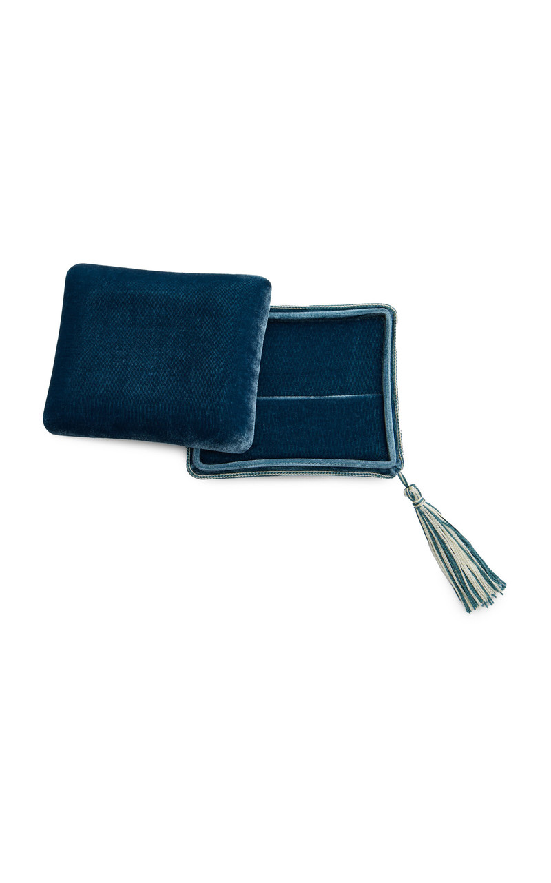 Lily Bleu Velvet Jewelry Case blue 4