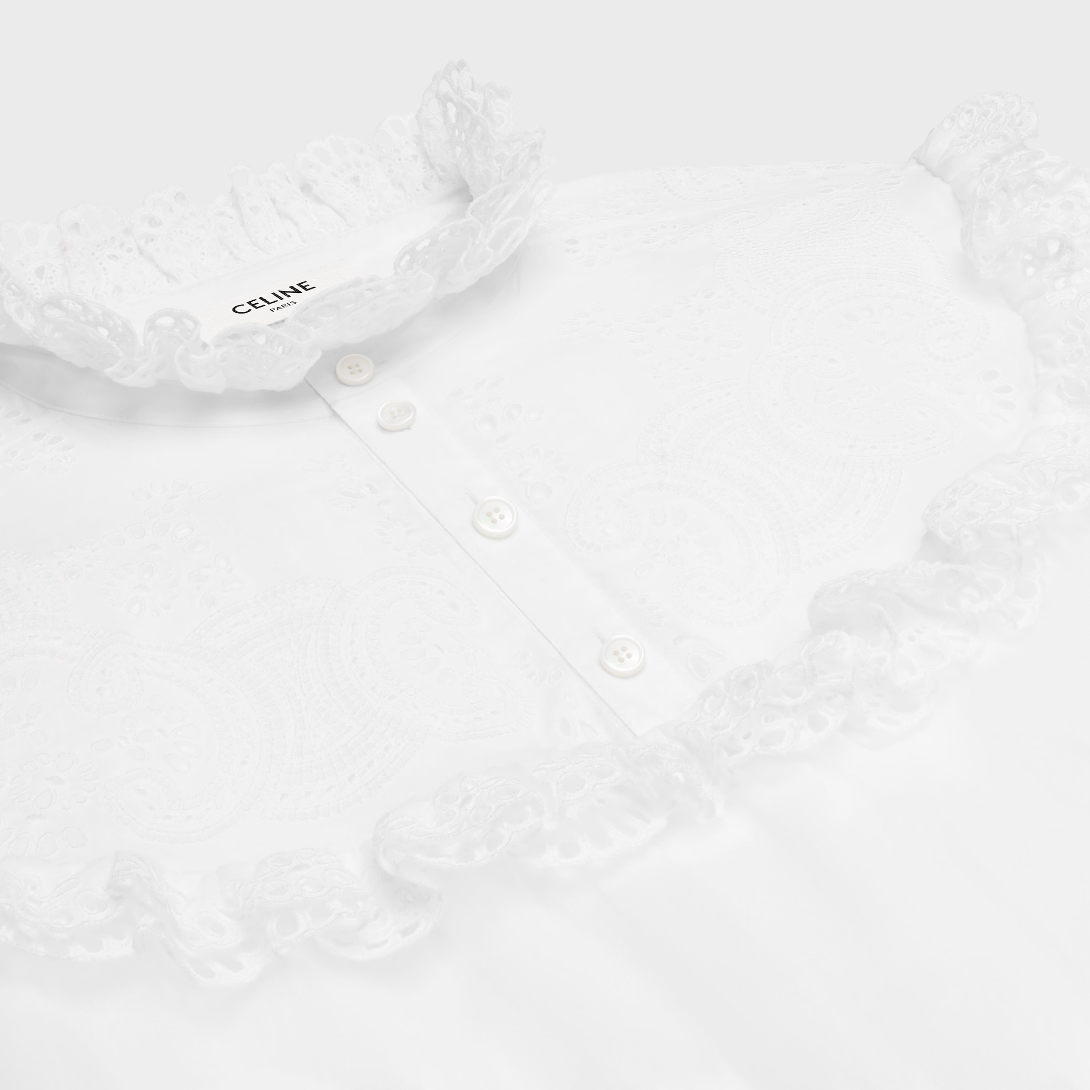 embroidered romy shirt in cotton muslin - 3