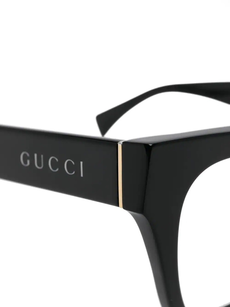 cat-eye frame logo glasses 3
