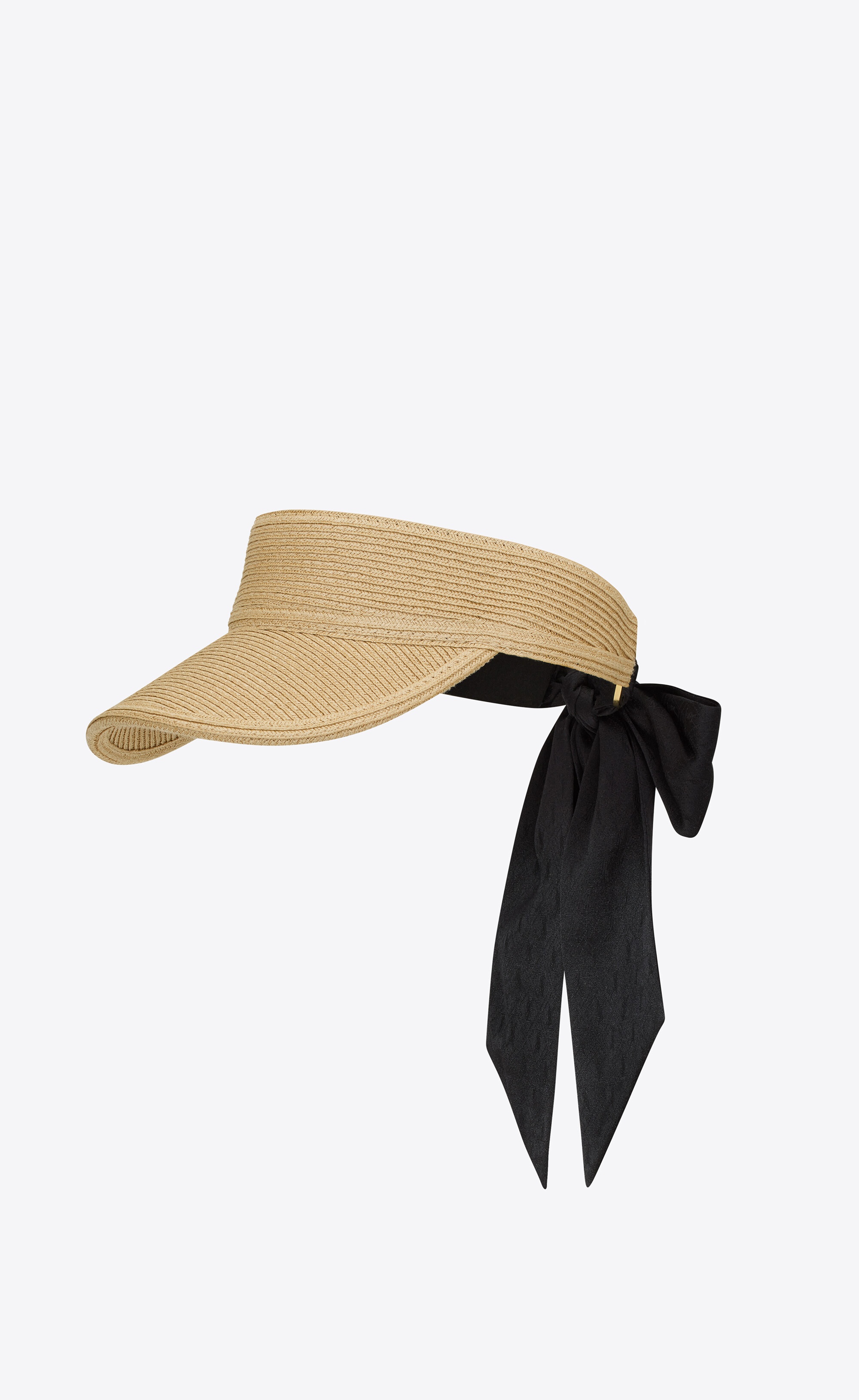 visor in straw with scarf - 3