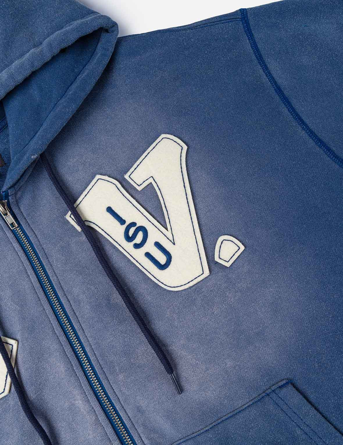 EV and Seagull Patches Embroidery Relax Fit Hoodie Jacket - 9