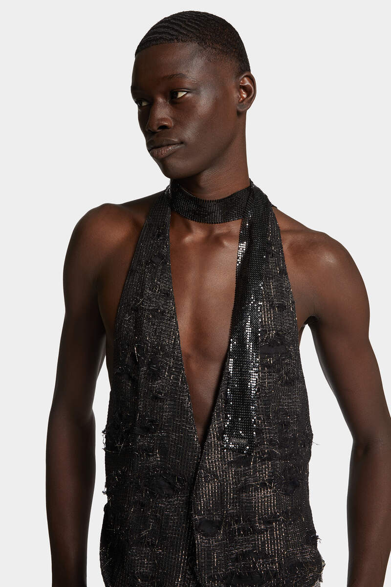 GOLD DISCO WASH VEST - 5