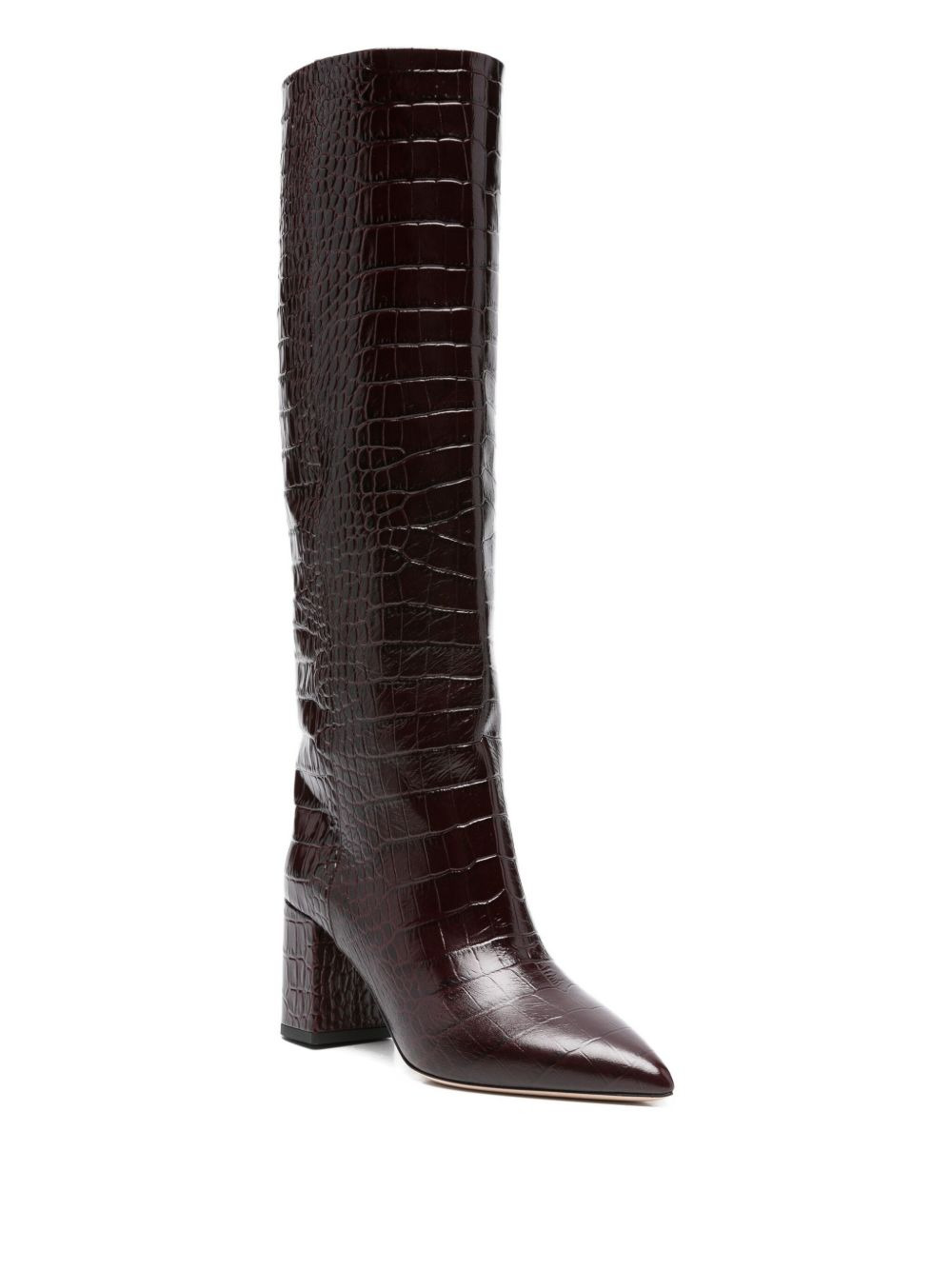 77mm high-heeled leather boots - 2
