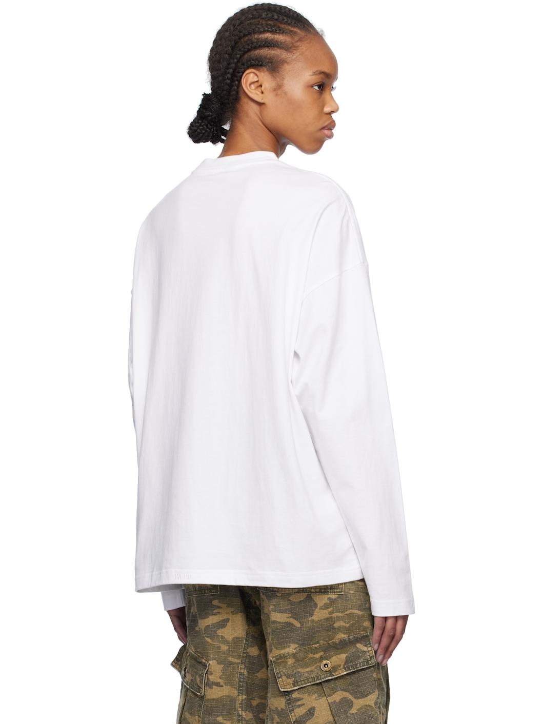 White Sparkle Logo Long-Sleeved T-shirt - 3