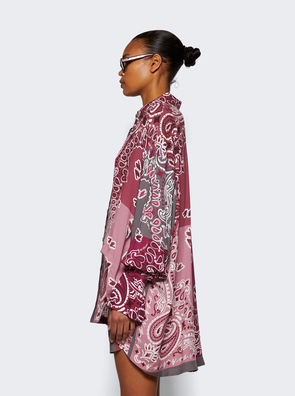 Bandana Shirt Grey And Mauve - 4