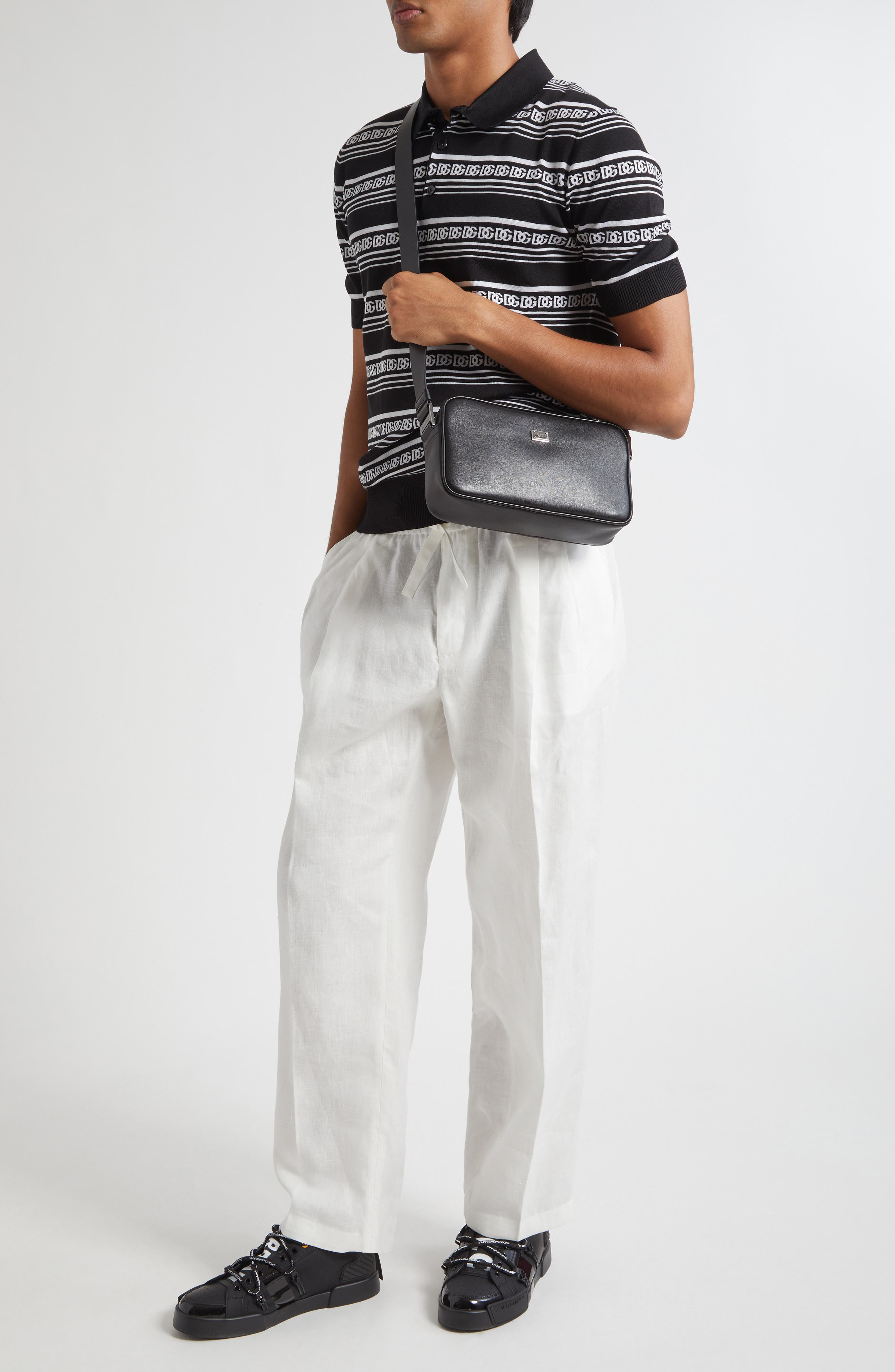 Dolce&Gabbana Pleated Linen Pants in W0111 Bianco at Nordstrom - 2
