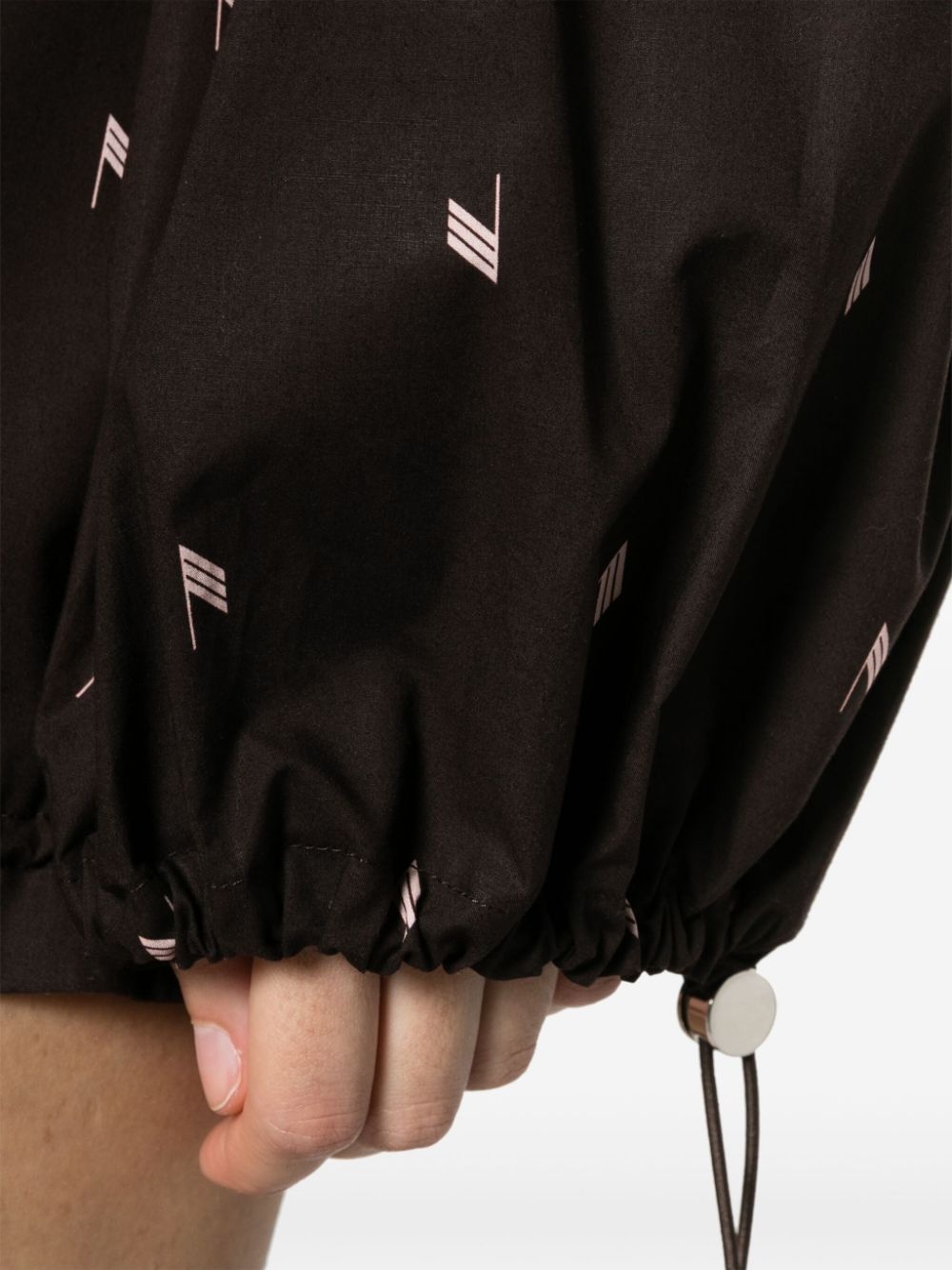 logo-print cotton shirt dress - 5