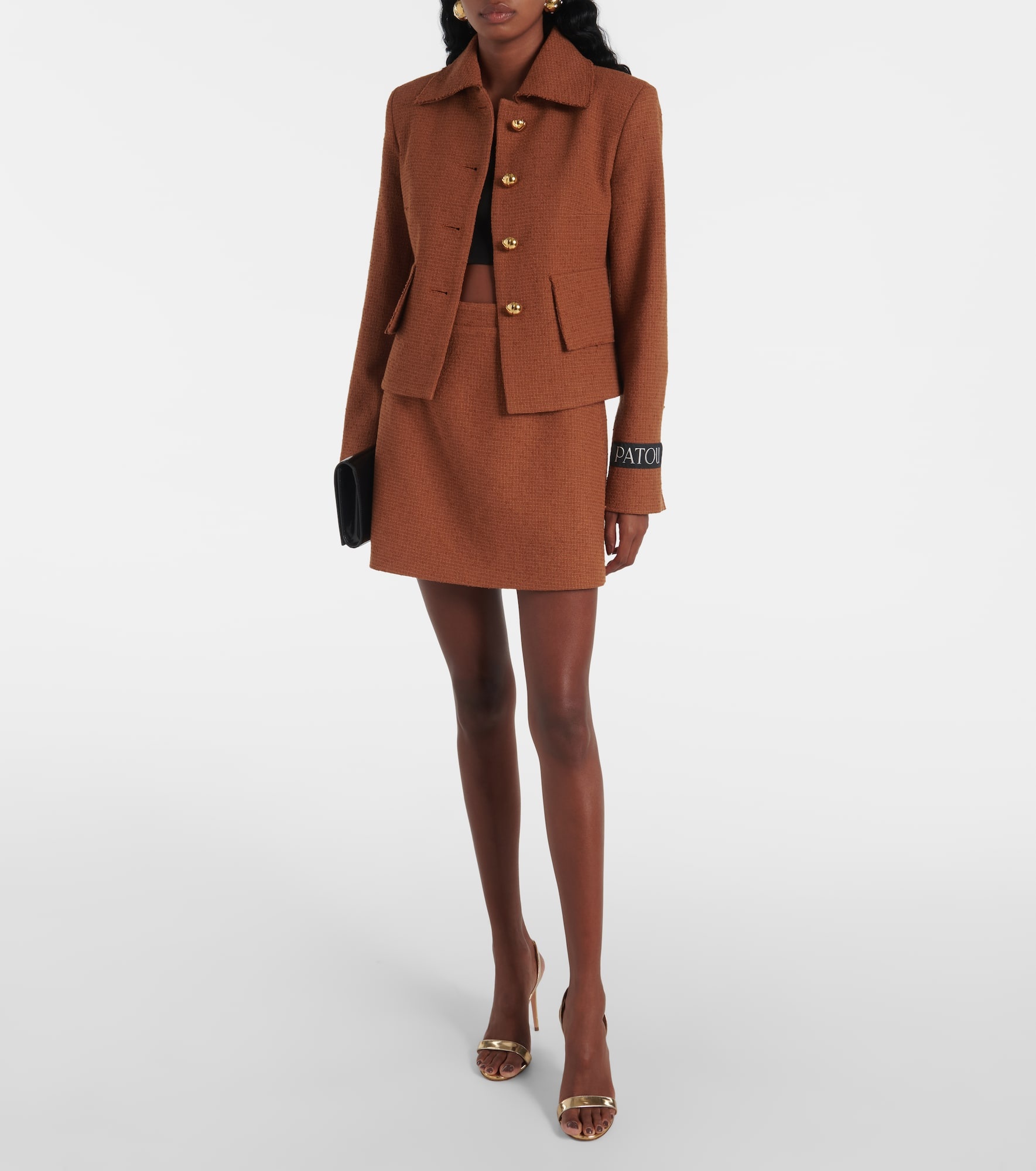 Iconic wool and cotton-blend miniskirt - 2