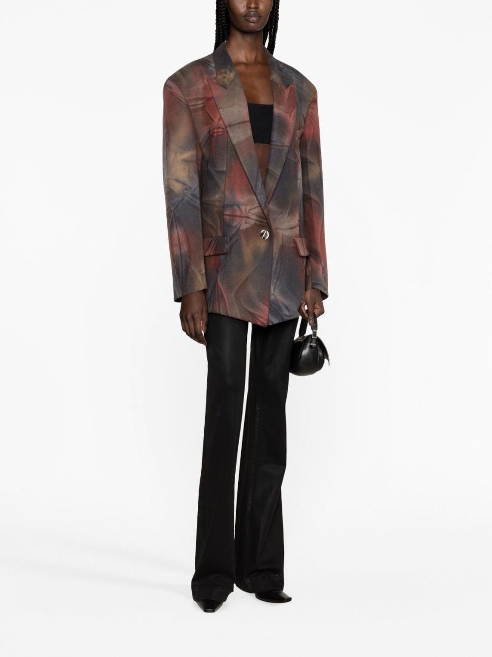 Glen tie-dye oversized blazer - 4