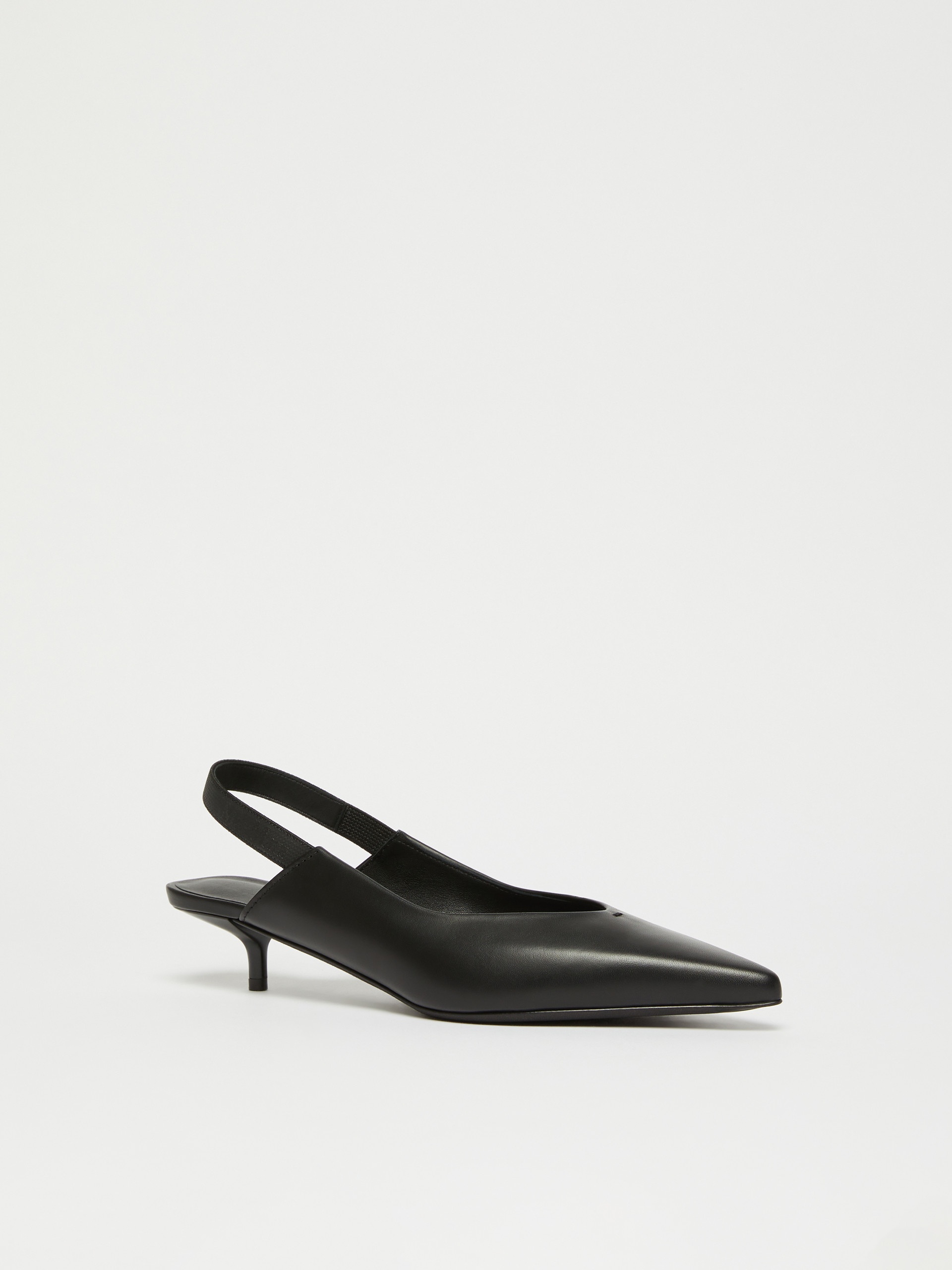 SLINGY Leather slingbacks with branded ribbon detail - 2