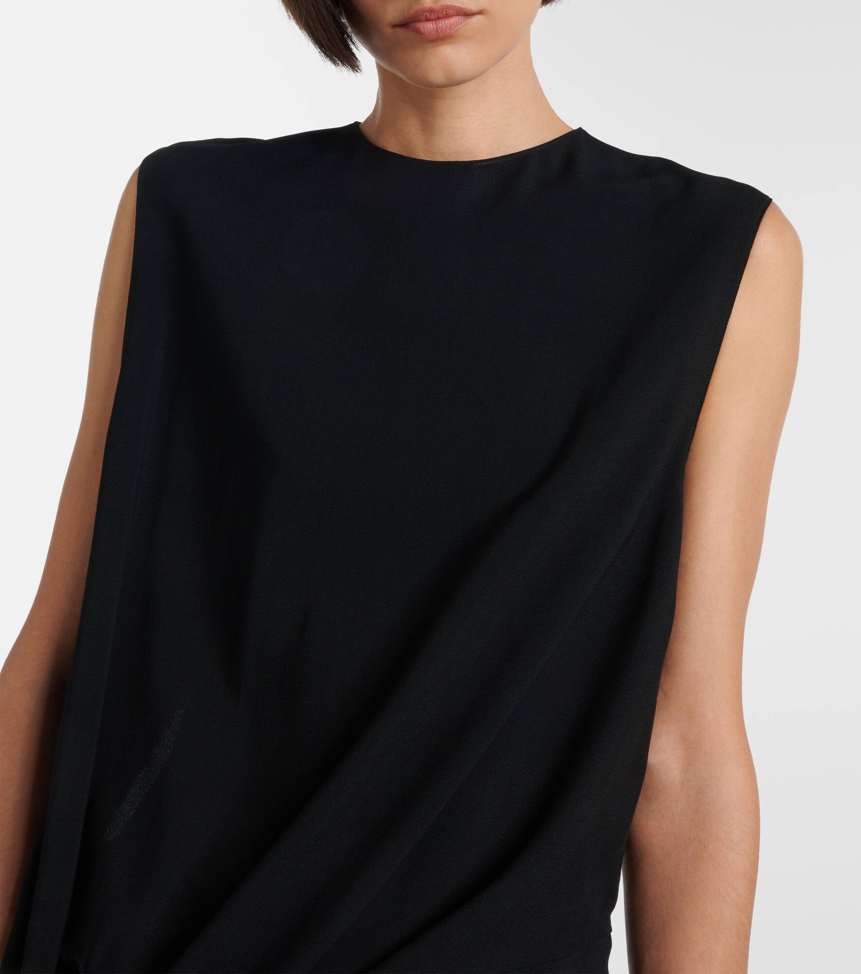 Tie gathered jersey jumpsuit - 4