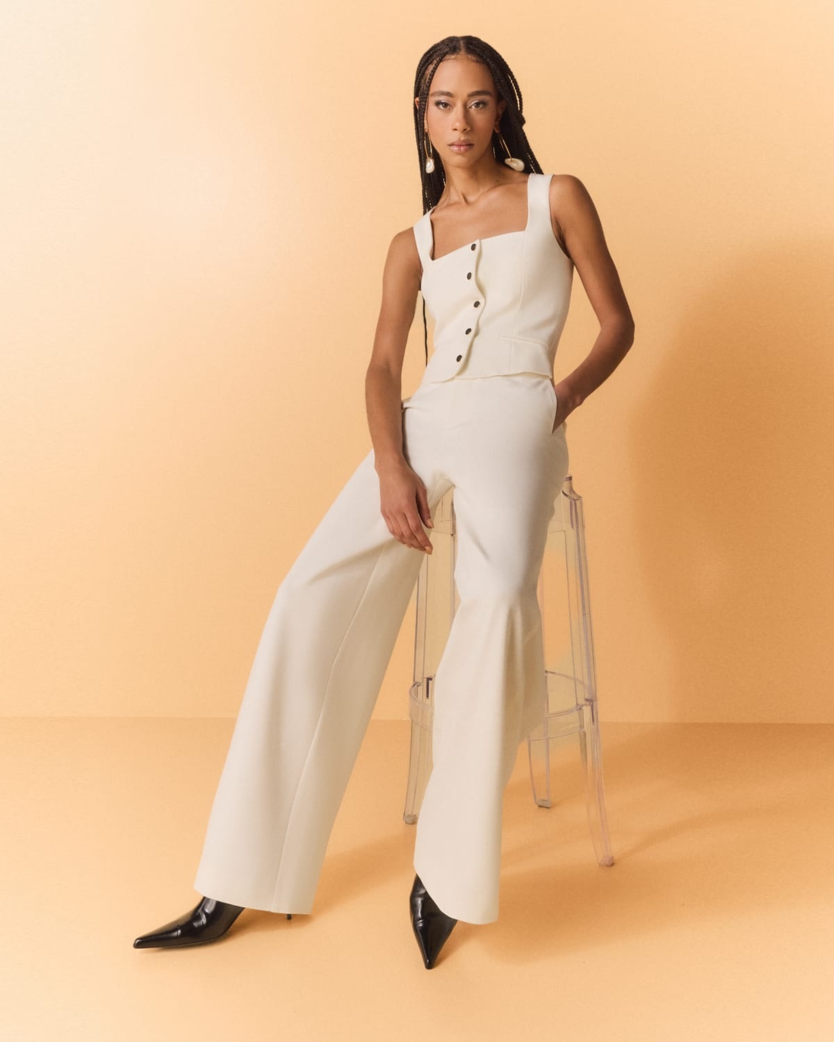 Marianna Wide-Leg Ponte Jumpsuit - 6