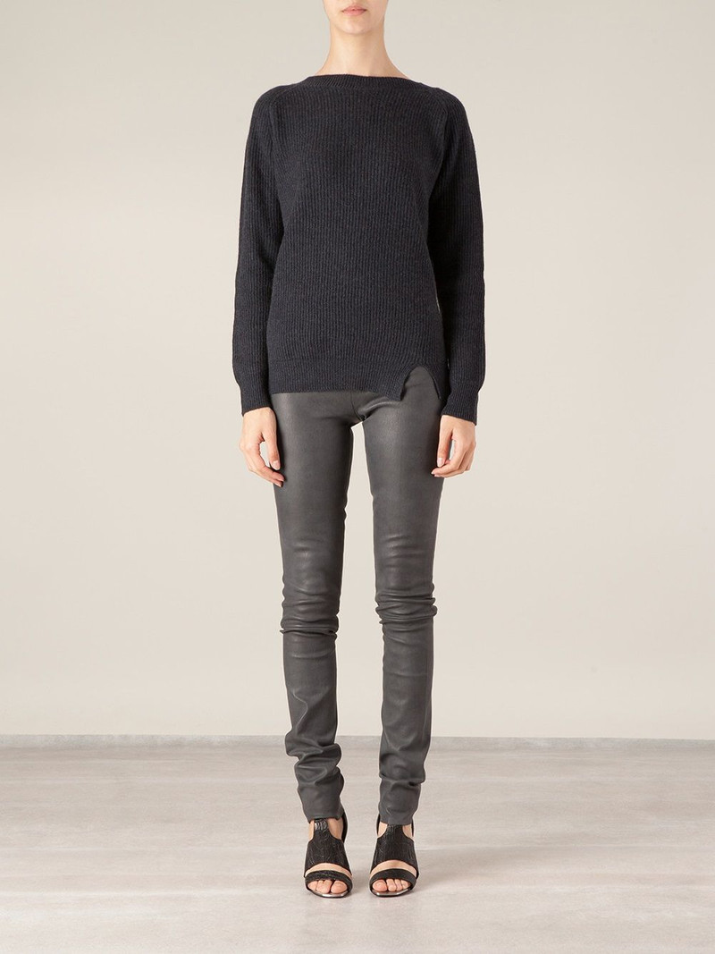 STOULS slim leather trousers outlook