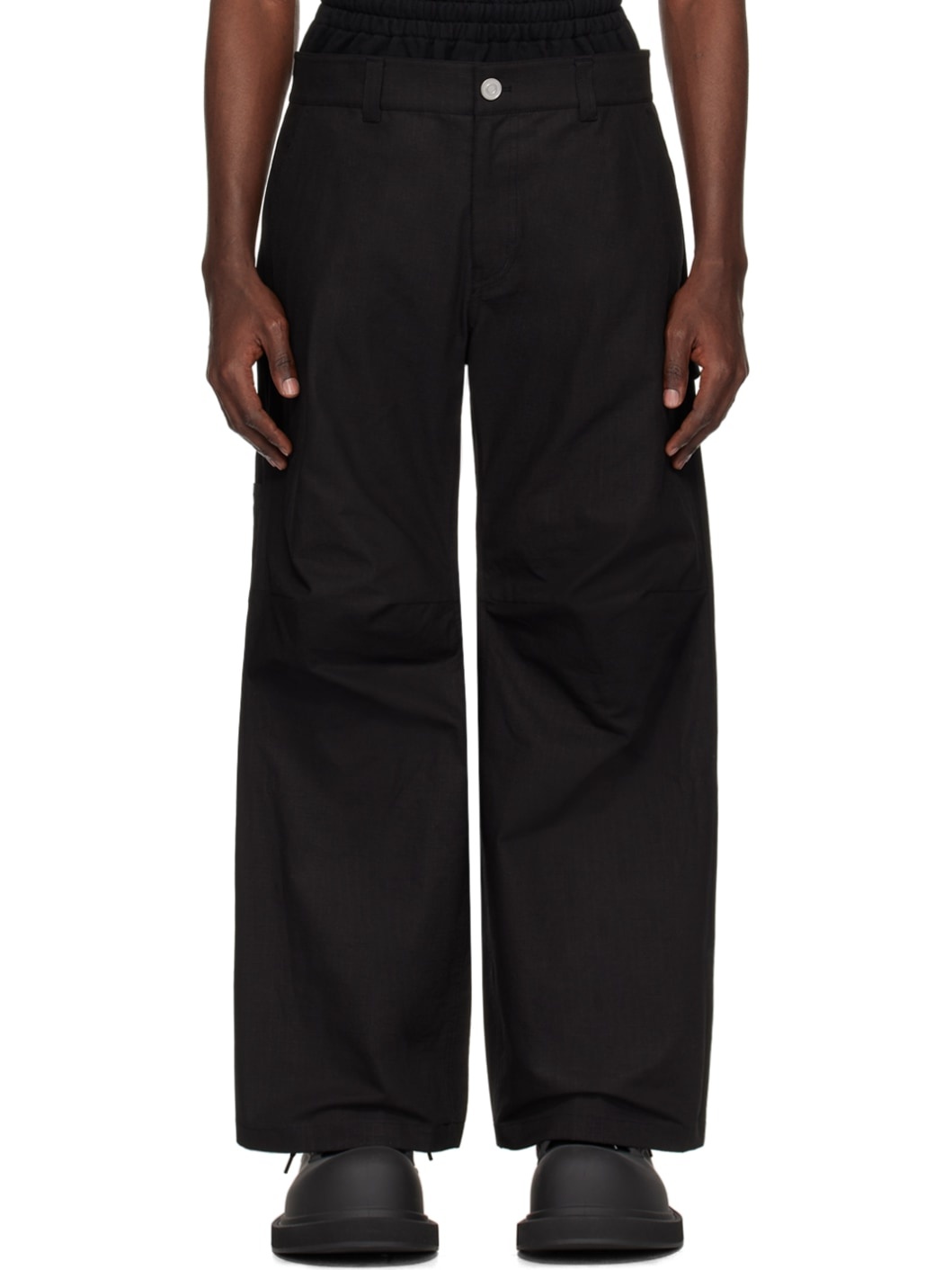 Black Layered Trousers - 1