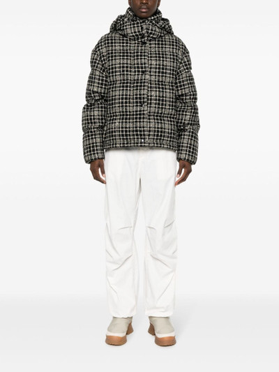 Moncler Outarde checked puffer jacket outlook