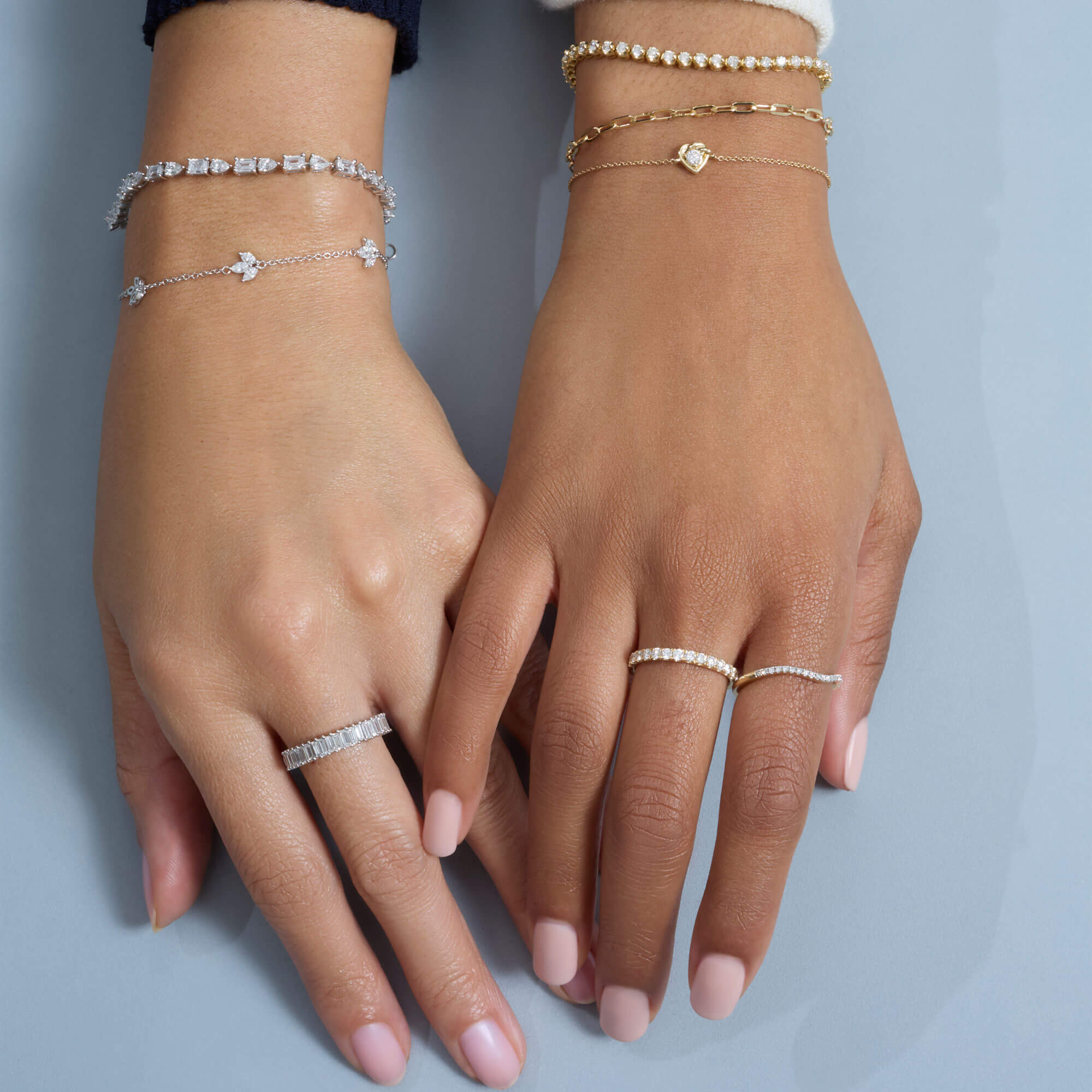LAB-Created Diamond Fleur Bracelet - 7