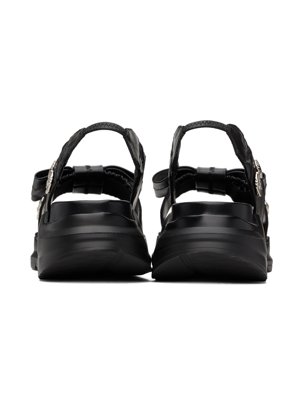 Black Chunky Sandals - 2