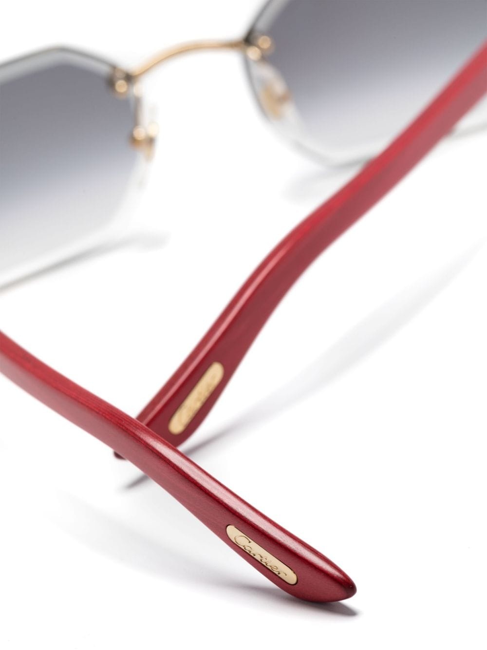 logo-plaque geometric-frame sunglasses - 3