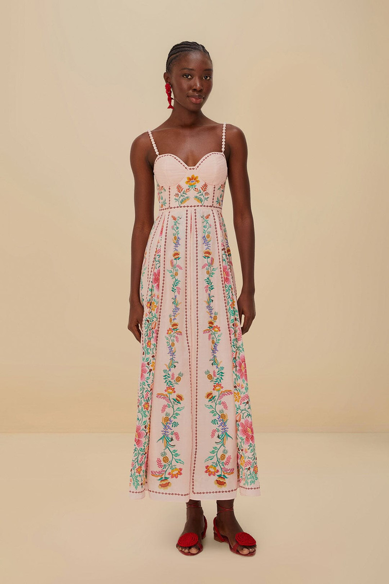 Pink Delicate Forest Maxi Dress 1