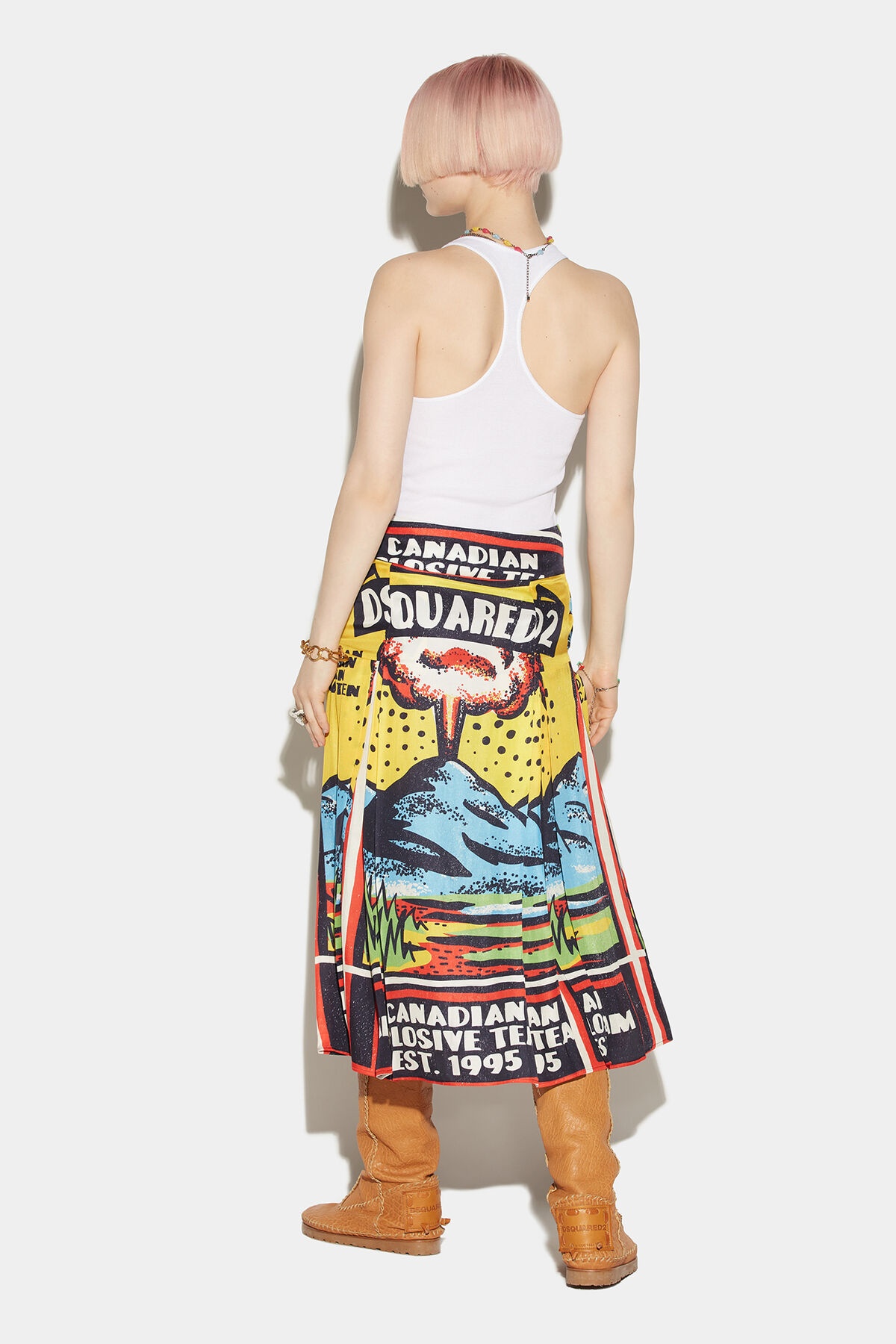 PLEATED MIDI SKIRT - 5