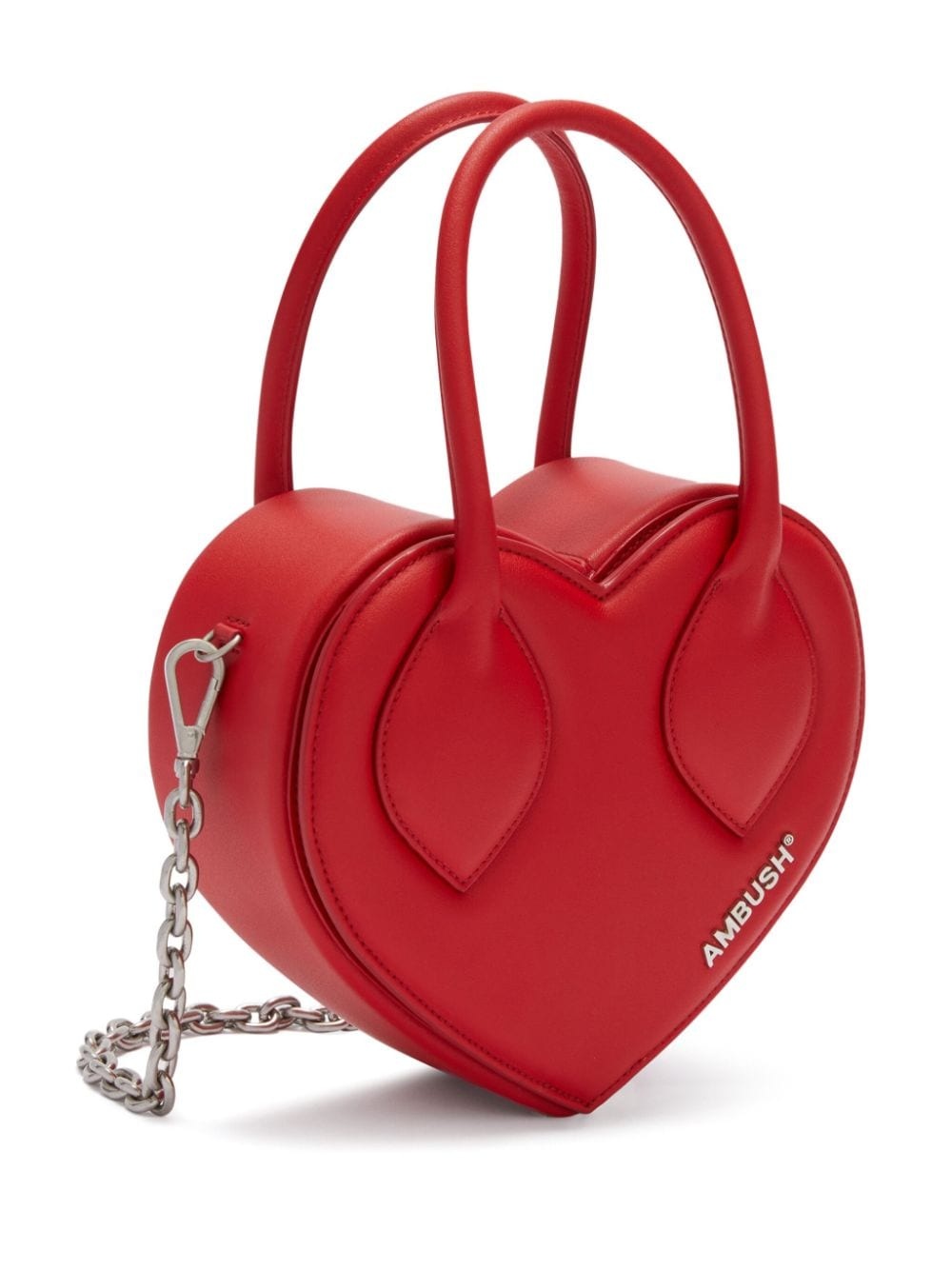Heart leather tote bag - 3