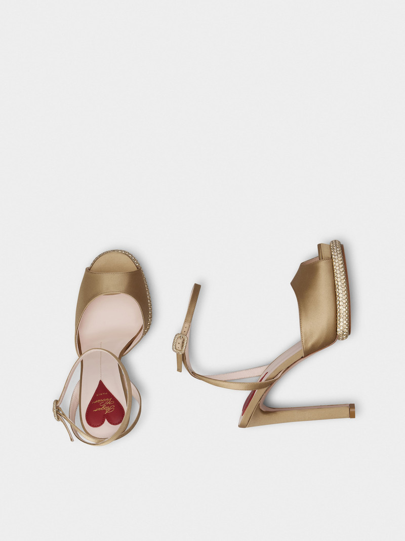 Viv' Choc Platform Sandals in satin 4
