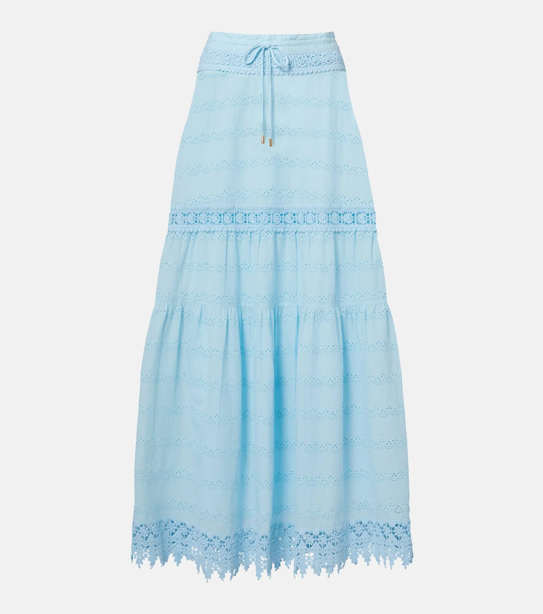 Alessia broderie anglaise cotton maxi skirt - 1