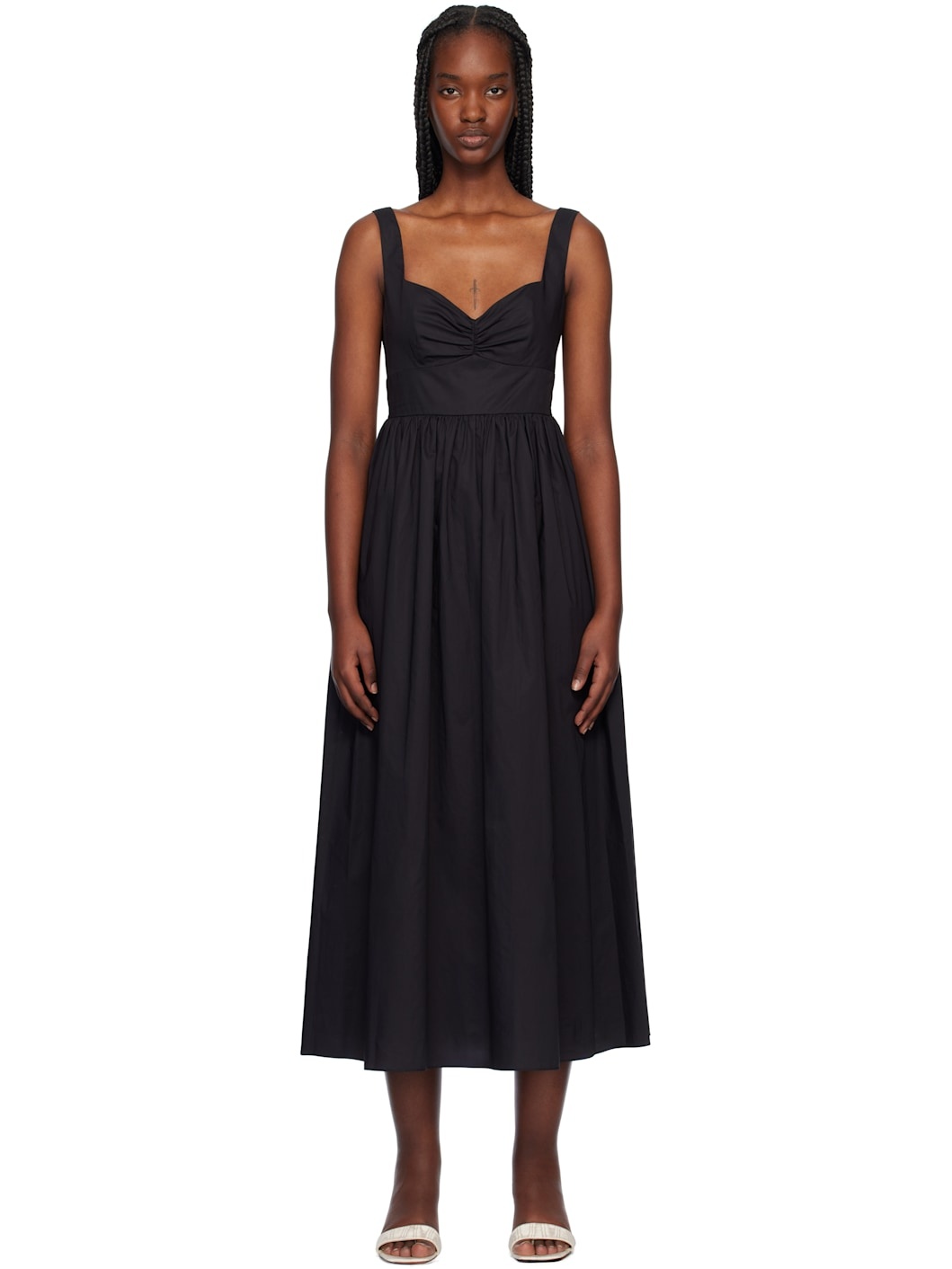 Black Bralette Midi Dress - 1