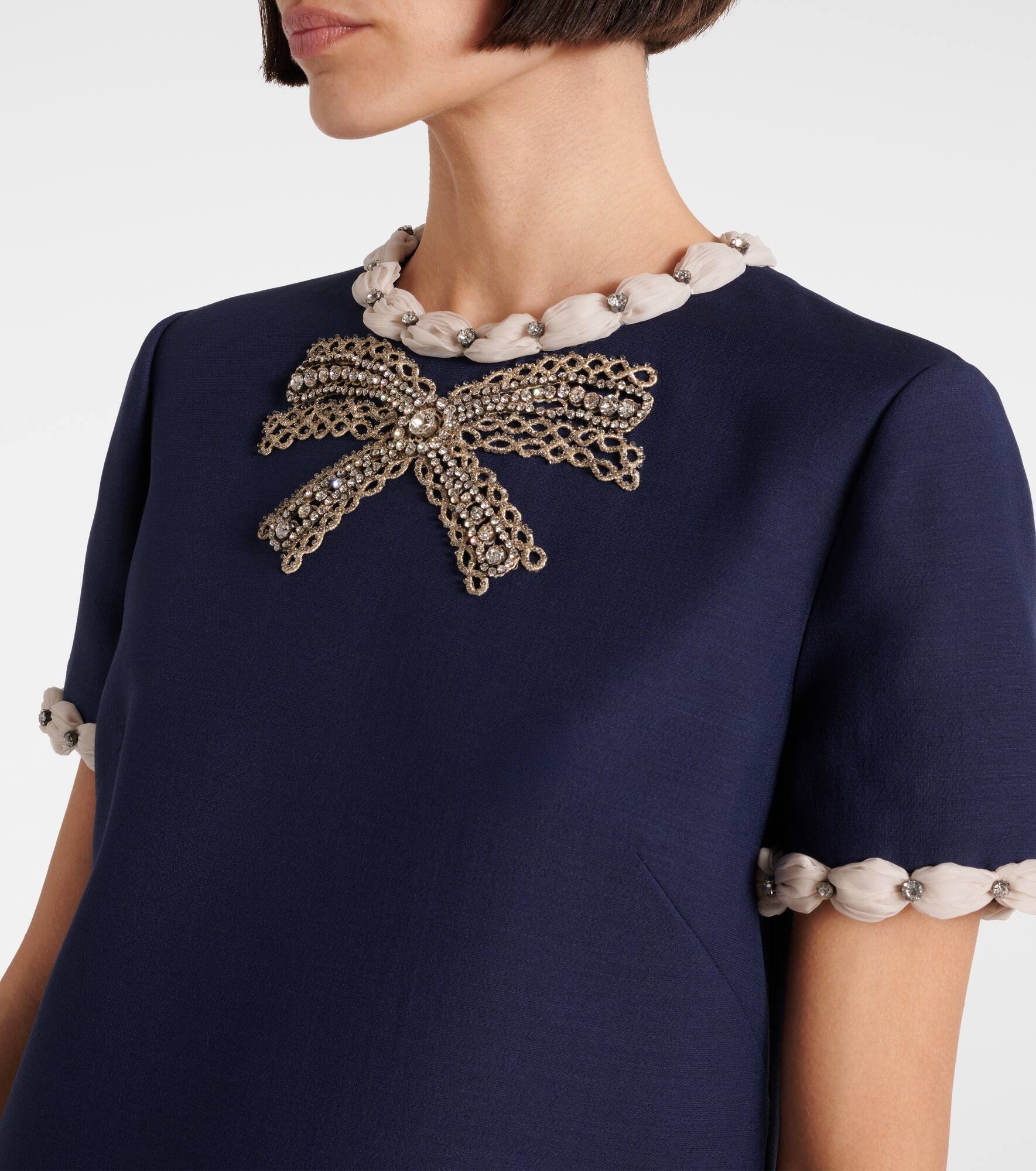 Crepe Couture embellished minidress - 4