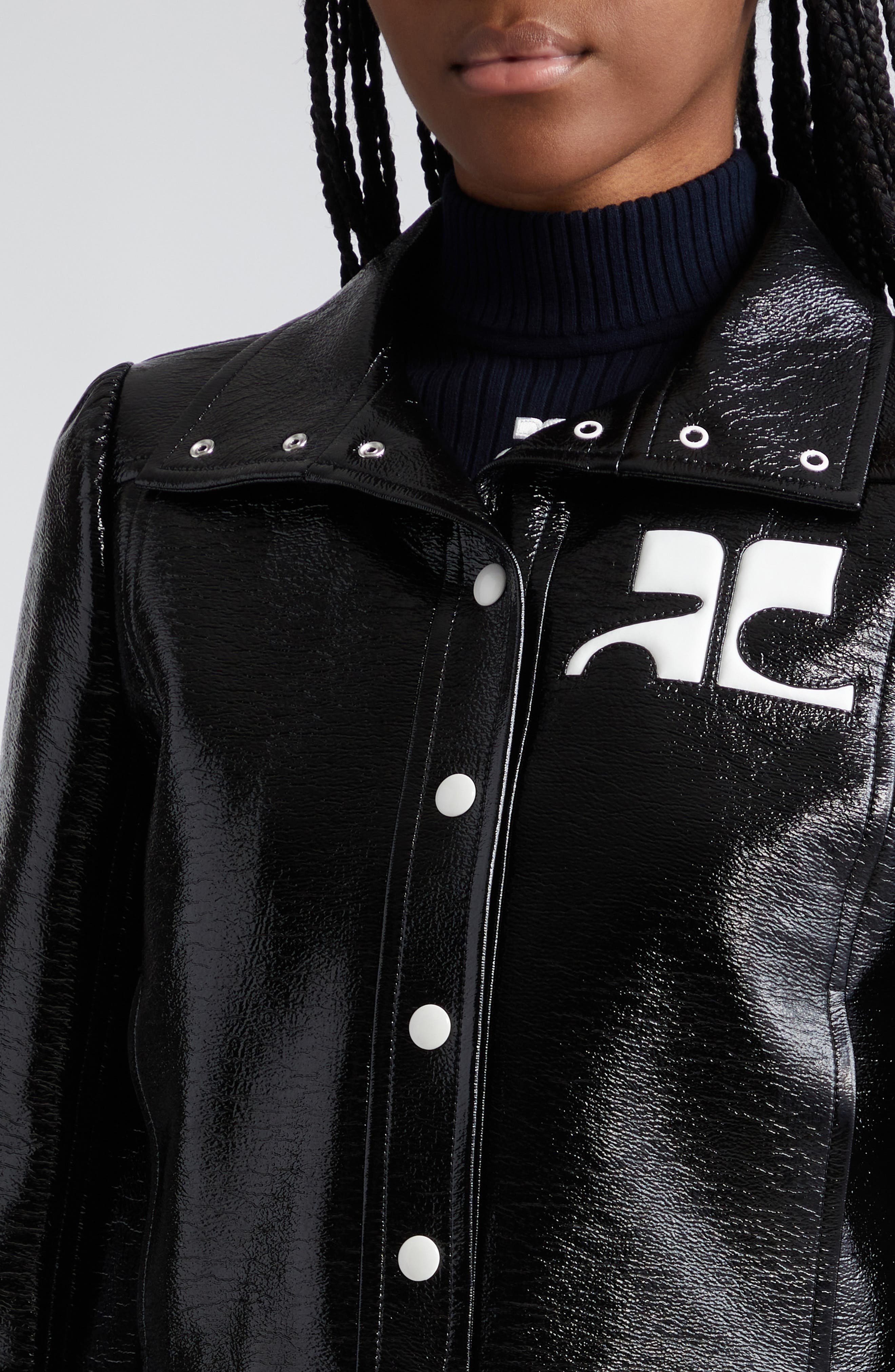 Courrèges Re-Edition Vinyl Jacket in Black at Nordstrom - 5