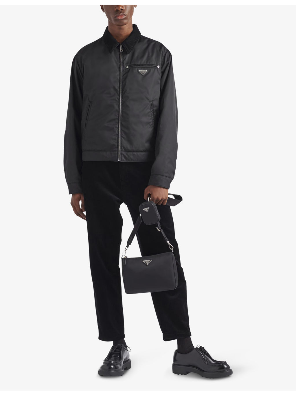 Re-Nylon leather and recycled-nylon shoulder bag - 3