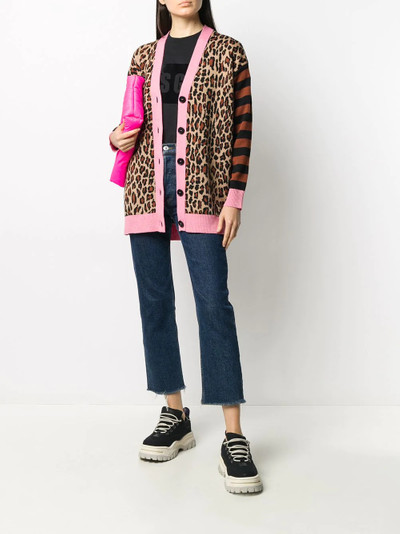 MSGM leopard-print cardigan outlook