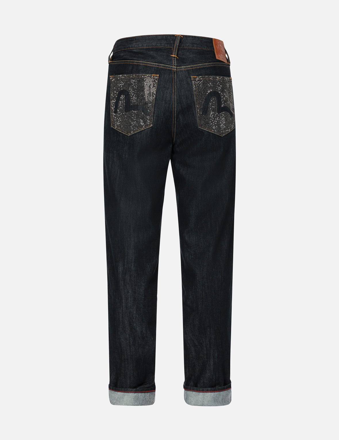 HEAT TRANSFER STONE HOLLOW-OUT SEAGULL FASHION FIT JEANS - 2