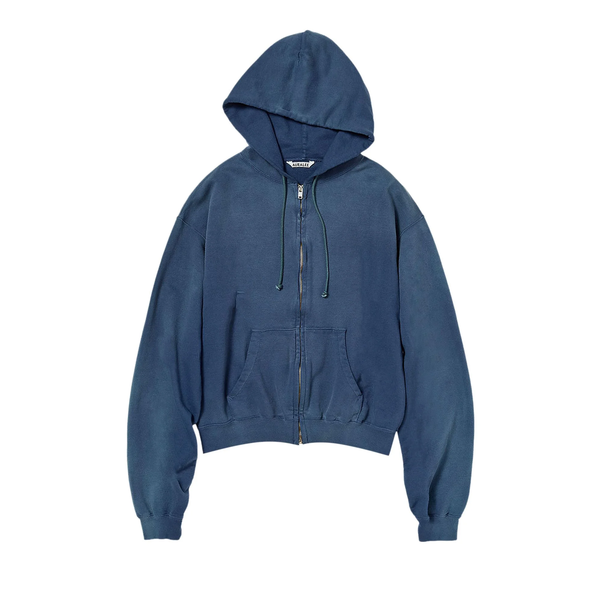 Auralee Product Dyed Pima Light Zip Parka 'Light Navy' - 1