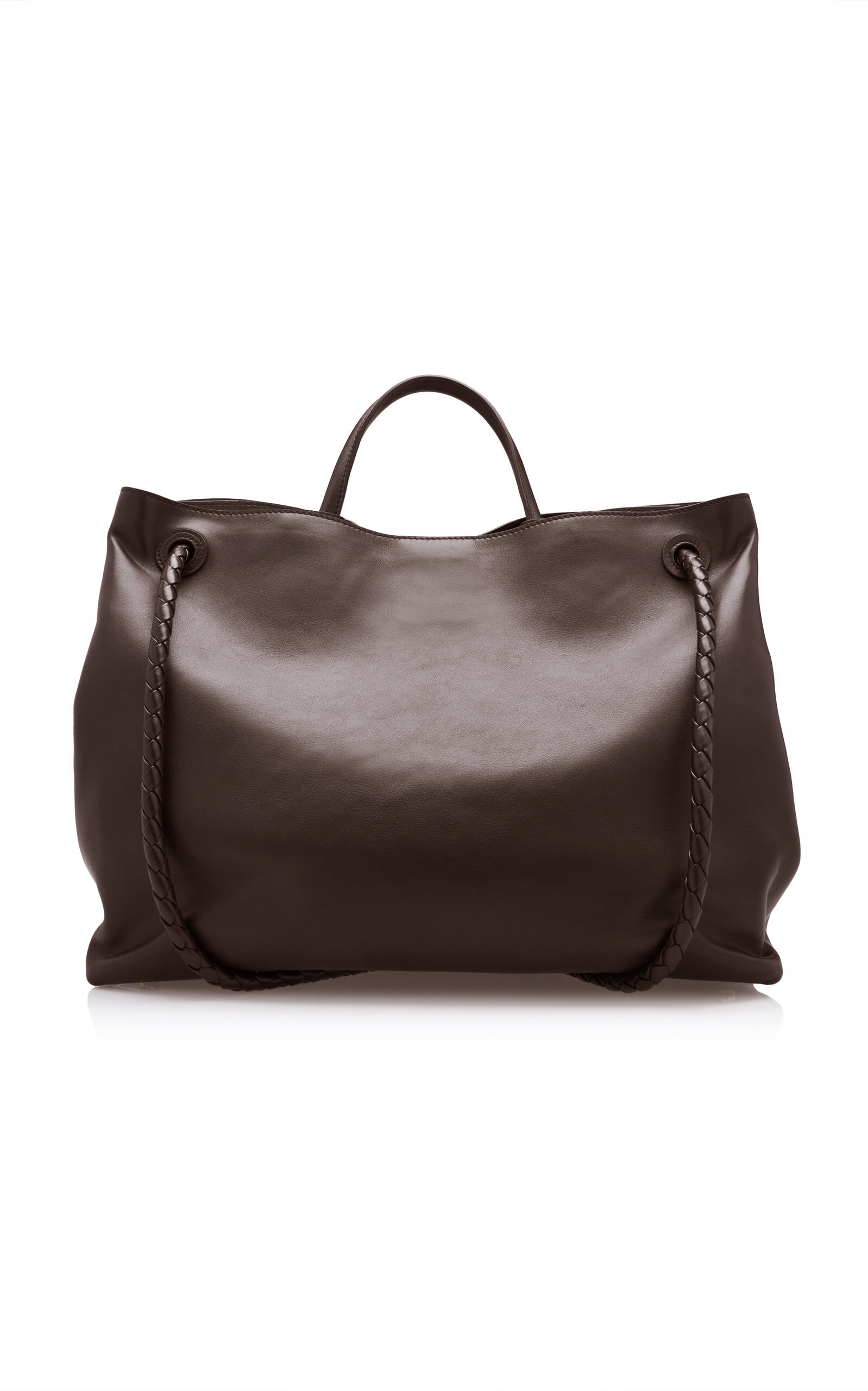 Large Andiamo Silky Leather Bag brown - 6