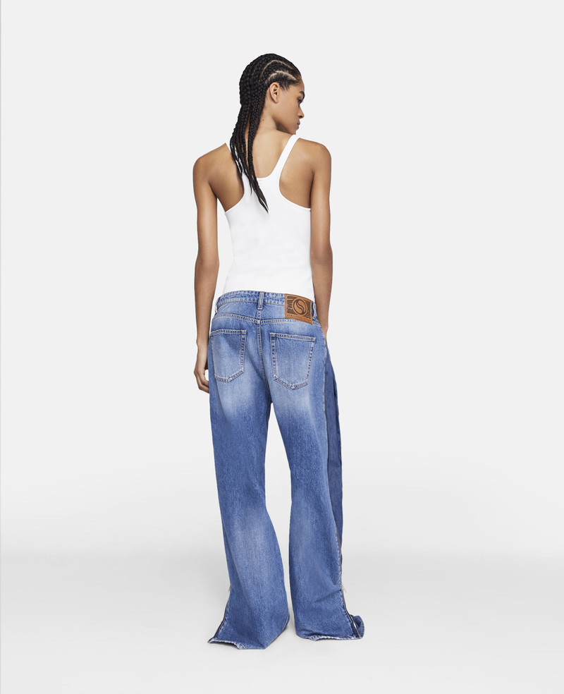 Vintage Wash Zip Straight Leg Jeans 3
