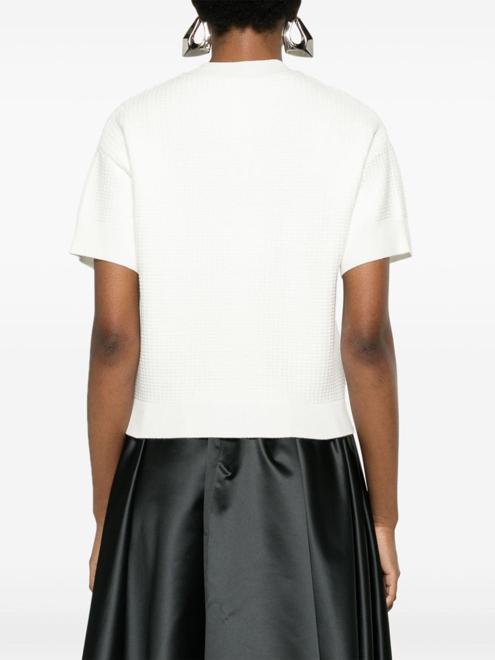 logo-appliquÃ© knit top - 4