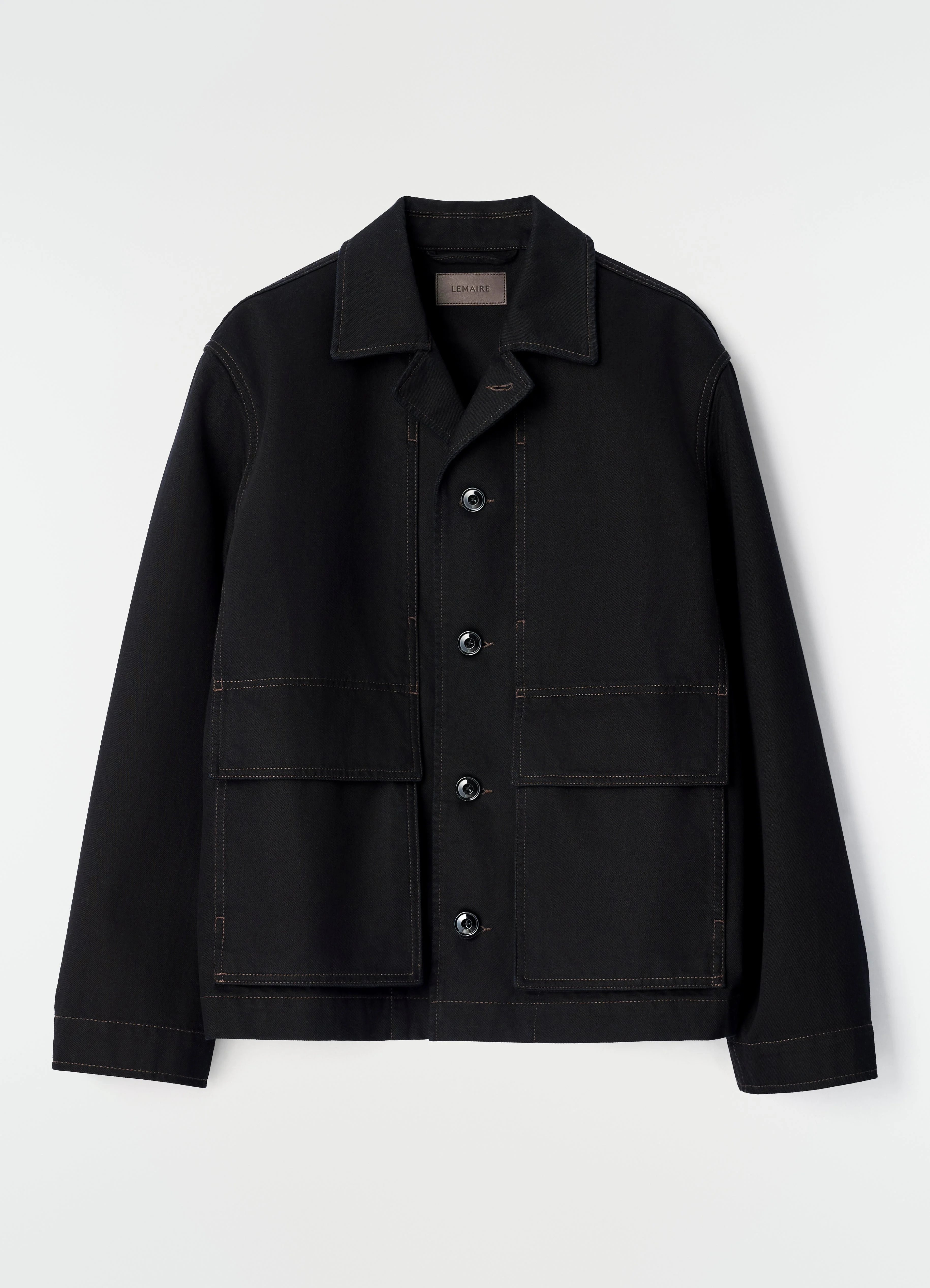 BOXY JACKET IN BLACK DENIM - 1