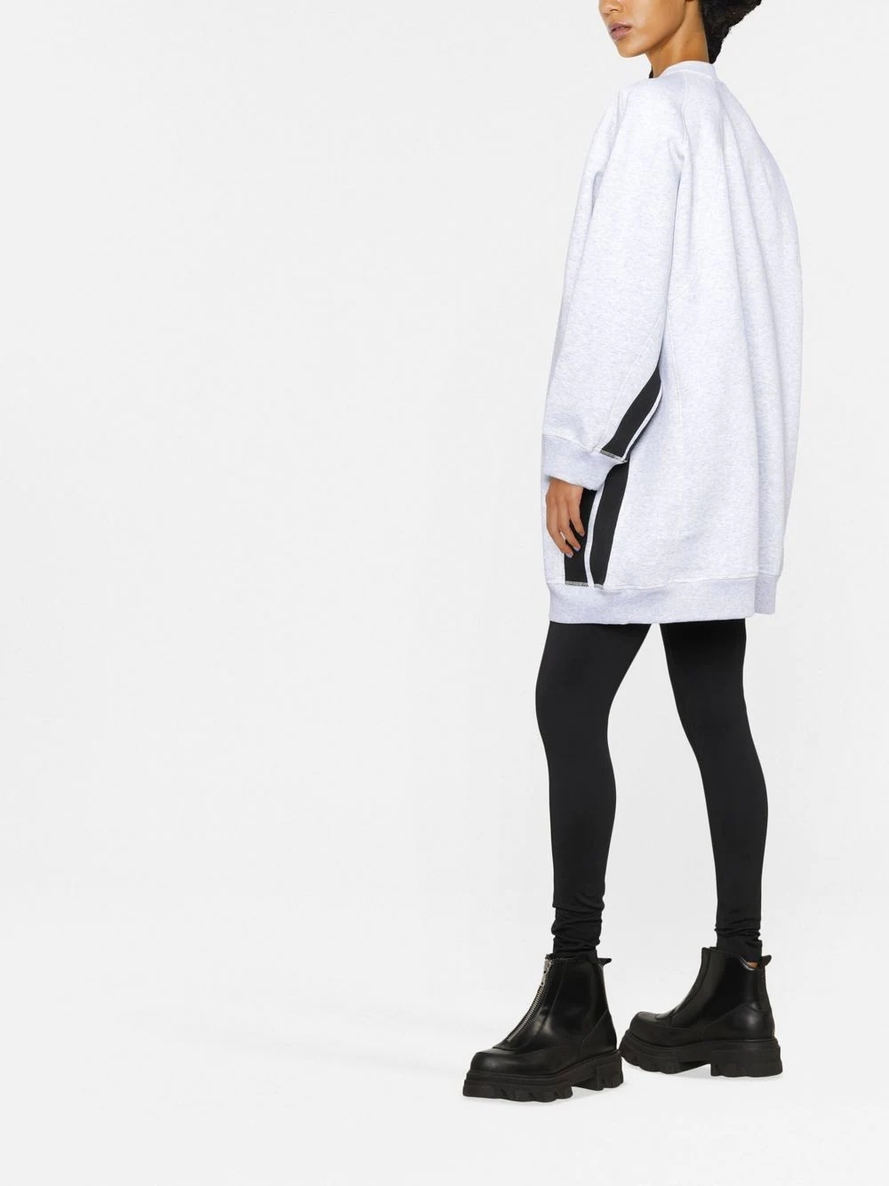 side-stripe oversized sweatshirt - 3