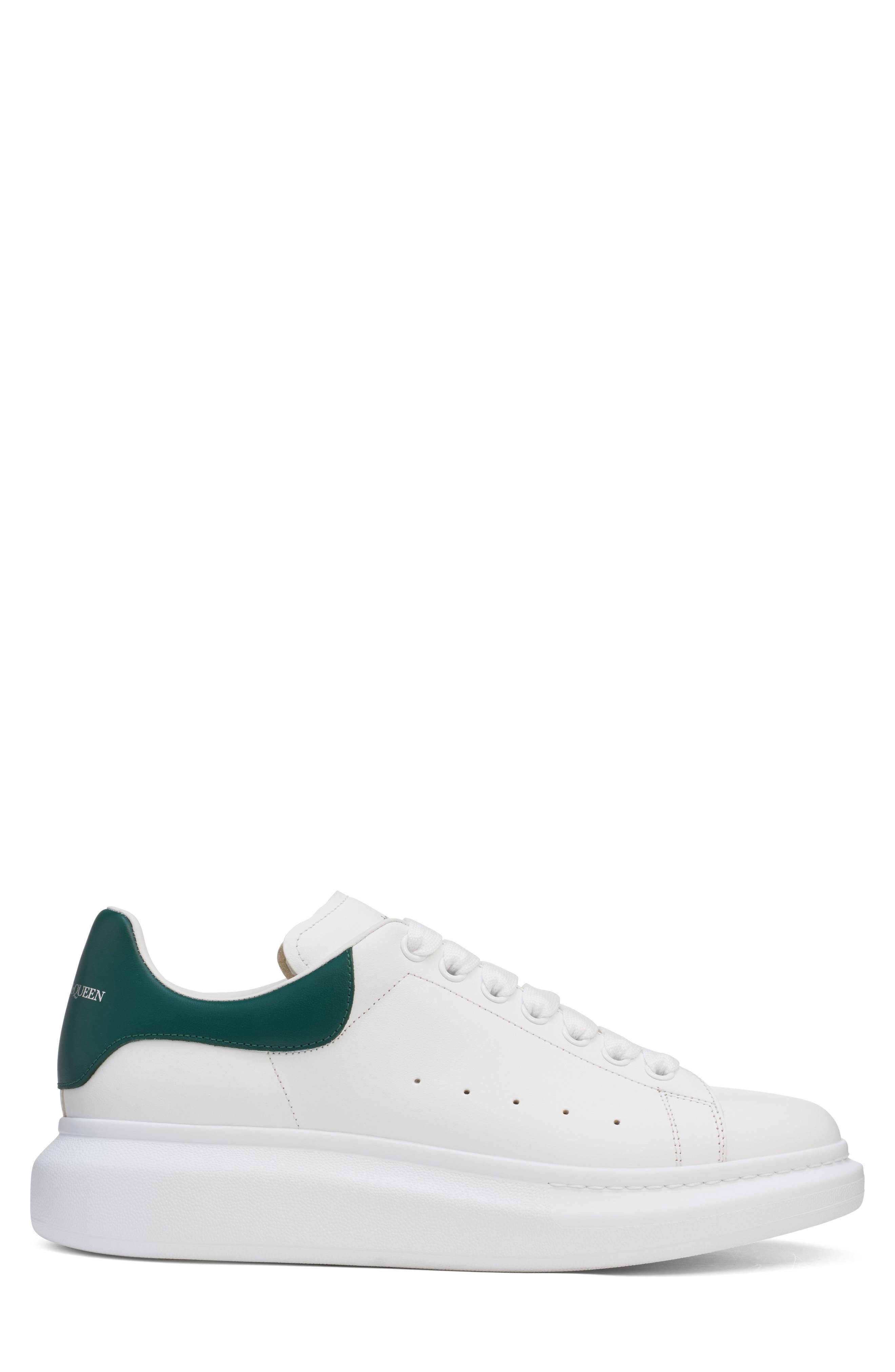 McQueen Oversized Sneaker in White/Phthalo Green at Nordstrom - 3