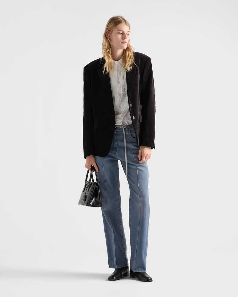 Prada Single-breasted velvet jacket outlook