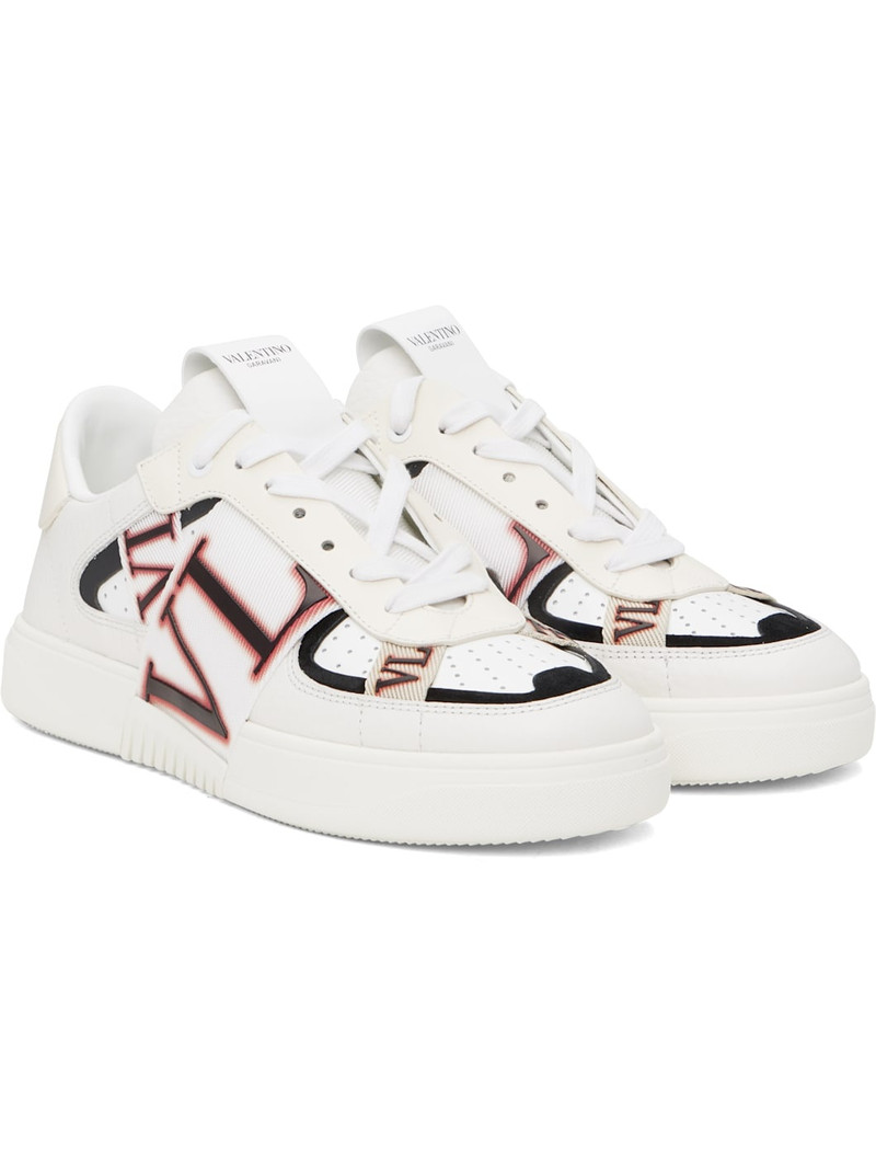 White Low-Top Calfskin VL7N Sneakers 4