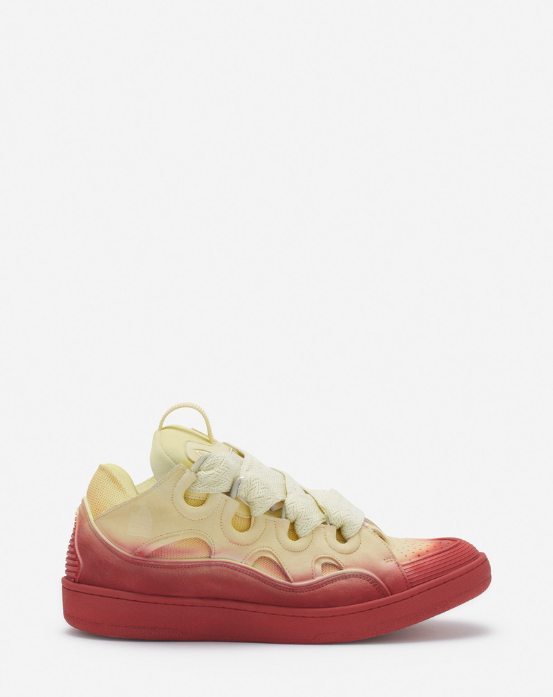 LEATHER CURB SNEAKERS - 1