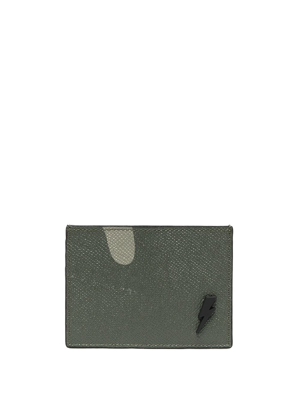 camouflage leather cardholder  - 1