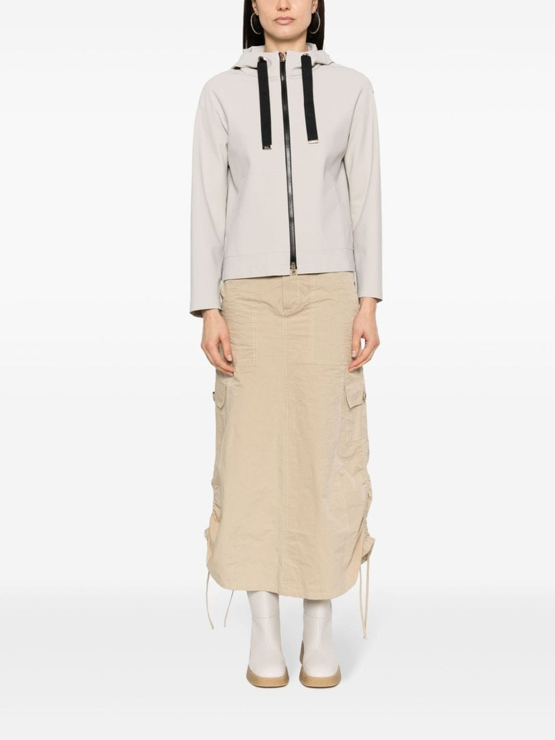 Herno logo-plaque hooded jacket outlook