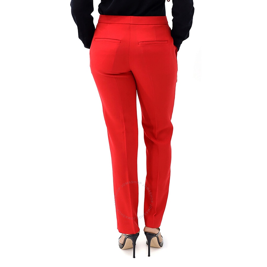 Burberry Bright Red Wool Straight-fit Tailored Trousers - 6