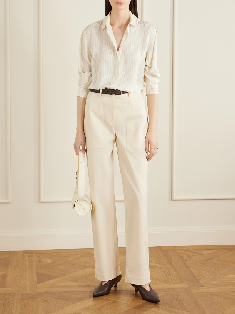Theory Hi Lo Flou Striped Satin Shirt outlook