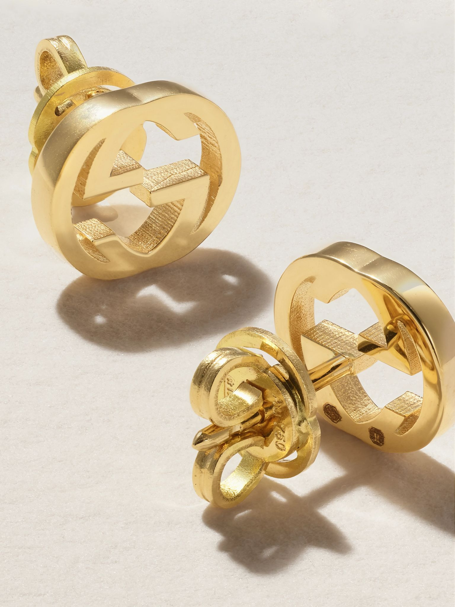 Interlocking G 18-karat gold earrings Gold - 3