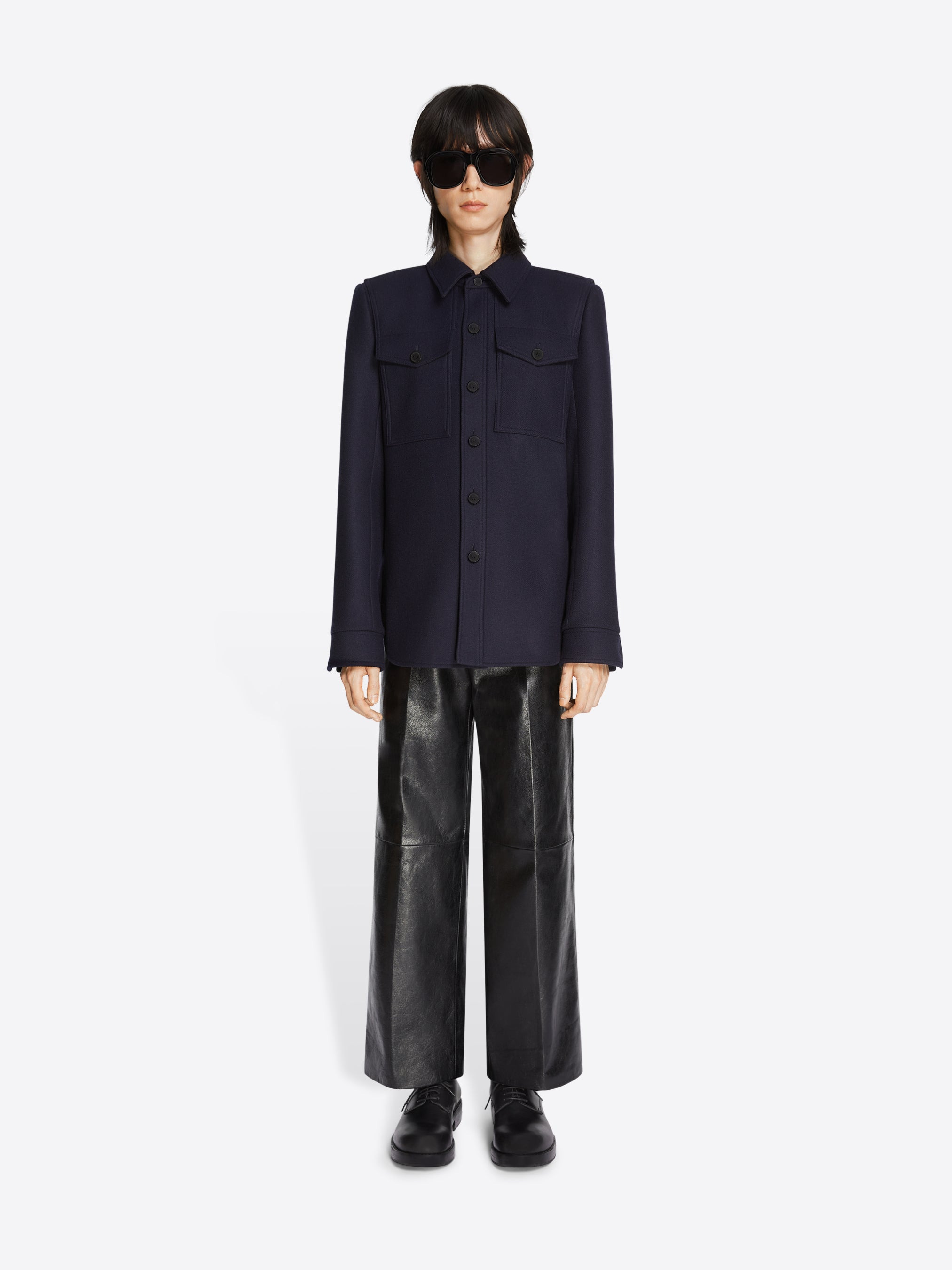 CONSTRUCTED WOOL OVERSHIRT - 2